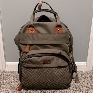 BabbleRoo Diaper Bag Backpack in Khaki